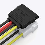 Adaptador de Cabo de Alimentação 4 Pinos IDE para Serial ATA SATA (15cm), Material: Al+Mg, 4 Pinos IDE para SATA
