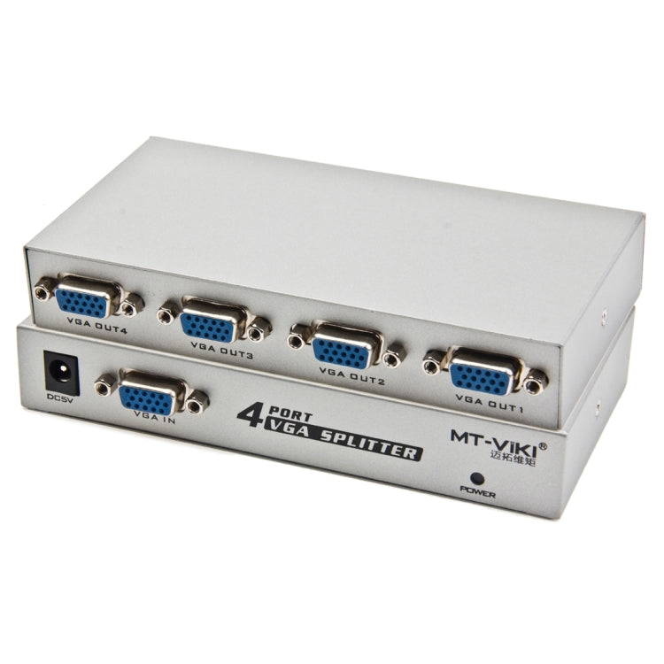 Divisor VGA de 4 Portas 150MHz (1 Entrada VGA, 4 Saídas VGA), Divisor de 4 Portas Prateado