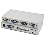 Divisor VGA de 4 Portas 150MHz (1 Entrada VGA, 4 Saídas VGA), Divisor de 4 Portas Prateado
