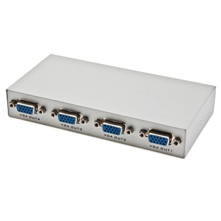 Divisor VGA de 4 Portas 150MHz (1 Entrada VGA, 4 Saídas VGA), Divisor de 4 Portas Prateado