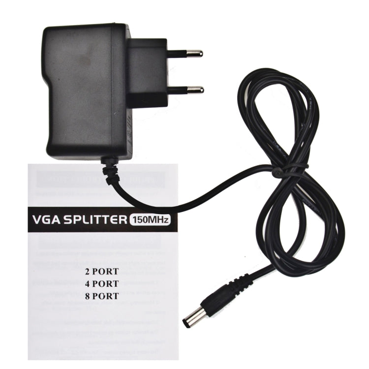 Divisor VGA de 4 Portas 150MHz (1 Entrada VGA, 4 Saídas VGA), Divisor de 4 Portas Prateado