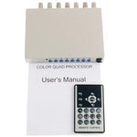 Processador Divisor de Vídeo de Segurança CCTV Colorido Quad 4 Canais (Branco), Processador 4 Canais