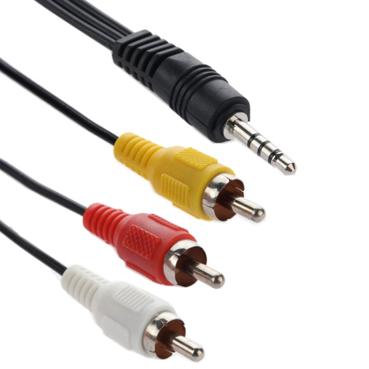 Cabo Jack Estéreo Macho 3,5mm para 3 Fichas RCA Macho, Comprimento: 75cm