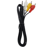 Cabo Jack Estéreo Macho 3,5mm para 3 Fichas RCA Macho, Comprimento: 75cm