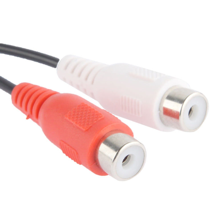 Adaptador Cabo Divisor Y Vídeo 2 RCA Fêmea para 1 RCA Macho, Comprimento: 26,5cm, 1 RCA Macho para 2 RCA Fêmea