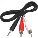 Cabo de Áudio Estéreo Jack 3,5mm para RCA Macho de Qualidade Normal, Comprimento: 1,5m, Comprimento: 1,5m