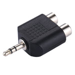 Adaptador Y de Áudio RCA Fêmea para Jack Macho 3,5mm, 2 RCA Fêmea para 3,5mm, 2 RCA(AV) Fêmea para 3,5mm