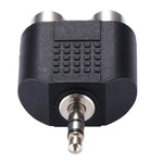 Adaptador Y de Áudio RCA Fêmea para Jack Macho 3,5mm, 2 RCA Fêmea para 3,5mm, 2 RCA(AV) Fêmea para 3,5mm
