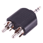 Adaptador Y de Áudio 2 RCA Macho para Jack Macho 3,5mm, 2 RCA Macho para 3,5mm