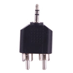 Adaptador Y de Áudio 2 RCA Macho para Jack Macho 3,5mm, 2 RCA Macho para 3,5mm