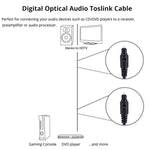 Cabo de Áudio Digital de Fibra Óptica com Plugue Macho a Macho de 4,0mm para DVD HDTV, Comprimento: 2m, Diâmetro: 4,0mm
