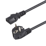 Cabo de Alimentação para Computador PC com Ficha EU 3 Pinos, Comprimento: 1,8m, 1,8m x 1,5
