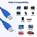 Cabo de Extensão USB 3.0 A Macho para A Macho AM-AM, Comprimento: 3m, Comprimento: 3m