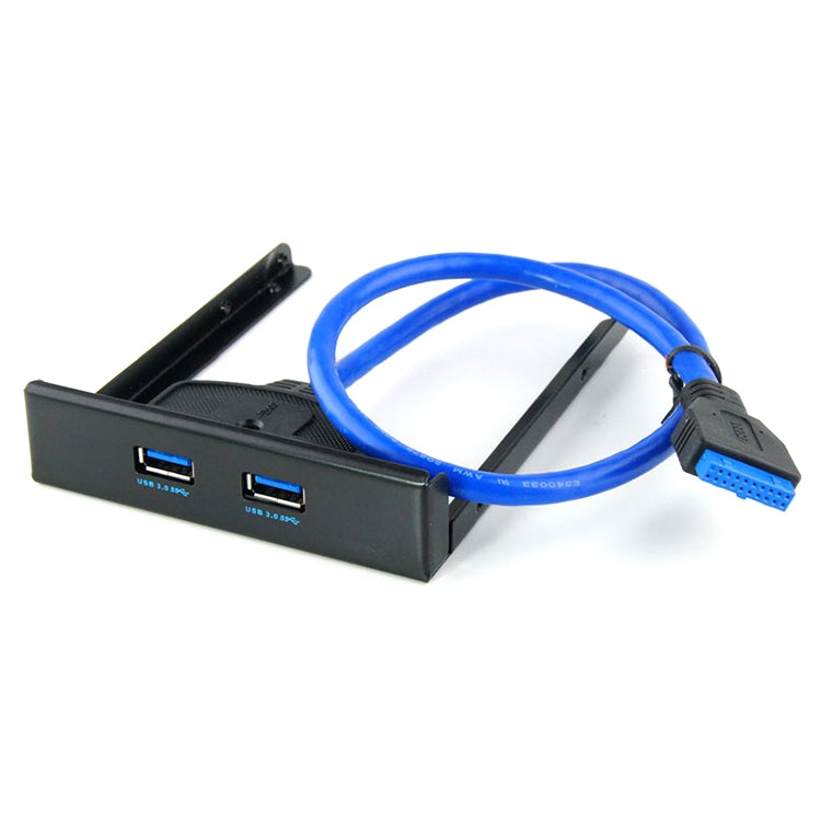 Cabo de Suporte HUB para Painel Frontal USB 3.0 com 2 Portas e Bay para Disquete de 20 Pinos, 2 Portas USB 3.0 (Preto)