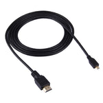 Cabo Micro HDMI para HDMI de 1,5 m, 19 pinos, versão 1.4, suporte 3D, HDMI macho, suporte 3D, comprimento: 1,5 m