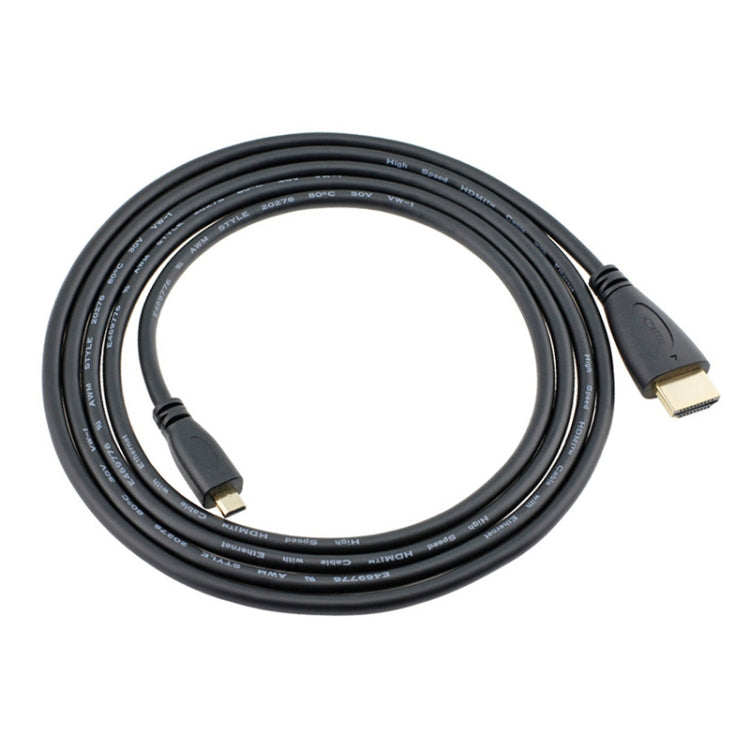 Cabo Micro HDMI para HDMI 19 Pinos de 1,5m, Versão 1.4, HDMI Macho, Comprimento: 1,5m