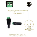 10 Peças de Conector Fêmea DC para CCTV
