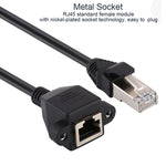 Cabo de Extensão com Trava de Parafuso para Painel RJ45 Fêmea para Macho CAT5E, Comprimento: 1,5m, 1,5m