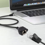 Cabo de Extensão com Trava de Parafuso para Painel RJ45 Fêmea para Macho CAT5E, Comprimento: 1,5m, 1,5m