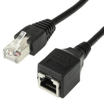 Cabo de Extensão de Rede RJ45 Fêmea para Macho Cat, Comprimento: 30cm, RJ45 Macho 30cm