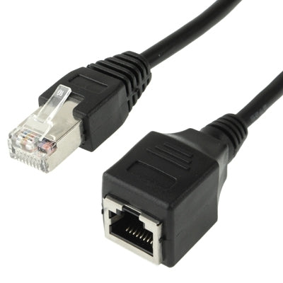 Cabo de Extensão de Rede RJ45 Fêmea para Macho Cat, Comprimento: 30cm, RJ45 Macho 30cm