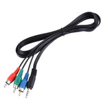 Cabo de Vídeo Componente RGB Jack 3,5mm 1,5m, 3,5mm para 3 RCA, Comprimento: 1,5m