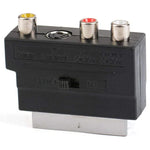 Scart Macho para Fêmea com Tomadas AV Composto + S-Video, Porta Dourada AV + S-Video