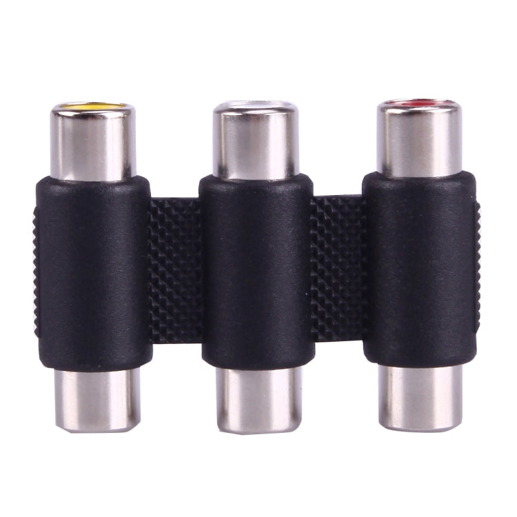 Adaptador Acoplador AV 3 RCA Fêmea para Fêmea, 3 RCA AV Fêmea para Fêmea