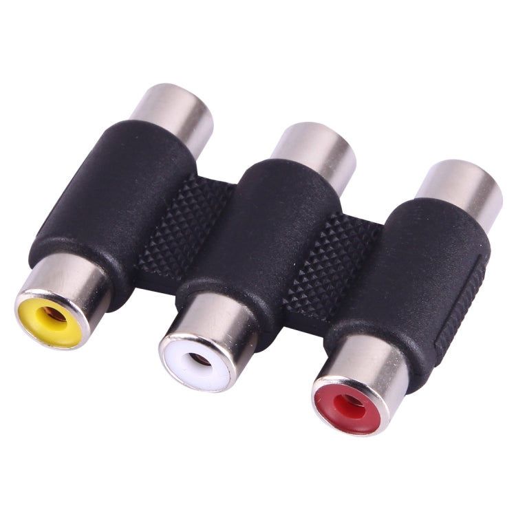 Adaptador Acoplador AV 3 RCA Fêmea para Fêmea, 3 RCA AV Fêmea para Fêmea