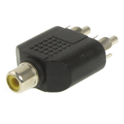 Adaptador RCA Fêmea para 2 RCA Macho, 2 RCA Macho para 1 RCA Fêmea