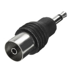 Adaptador Jack TV 9,5mm para Plug Mono 3,5mm, 3,5mm para 9,5mm Fêmea