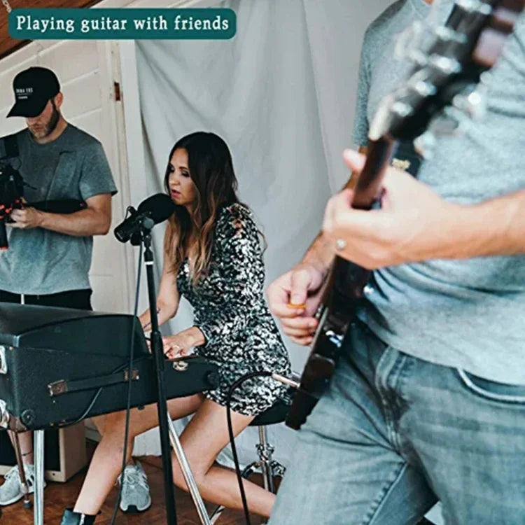 Cabo Adaptador de Áudio USB PC para Gravação de Guitarra Baixo, Cabo de Gravação Guitar Bass Link