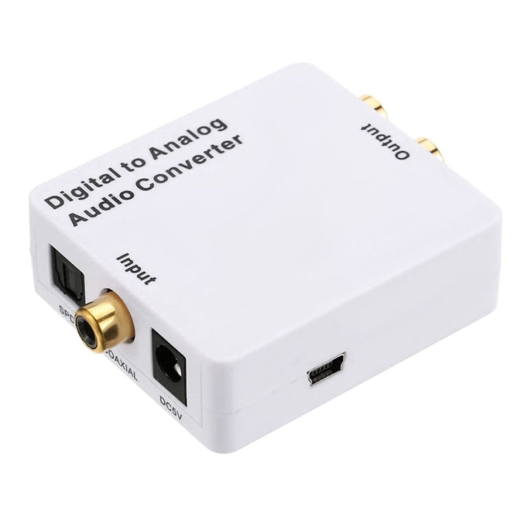 Conversor de Áudio Digital para Analógico / Mini Decodificador de Áudio, Tamanho: 72 x 55 x 20mm, Spdif+Coaxial para 2RCA+3,5mm