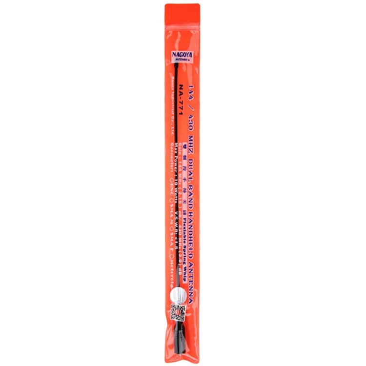 Antena de Mola Flexível de Dupla Banda 144/430MHz NAGOYA NA-771 SMA-F para Rádio Portátil Walkie Talkie, Comprimento da Antena: 38cm