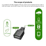 Adaptador USB Mini Macho para USB 2.0 Fêmea com Função OTG, USB Fêmea