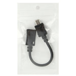 Adaptador de cabo Mini USB fêmea para Micro USB macho, comprimento: 13cm