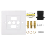 Placa de Parede com Entrada USB 3.0 Fêmea + 3 Entradas RCA Fêmea + Entrada VGA Fêmea