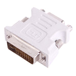 Adaptador conversor de monitor de vídeo DVI-I macho dual-link 24 + 5 para VGA fêmea de 15 pinos