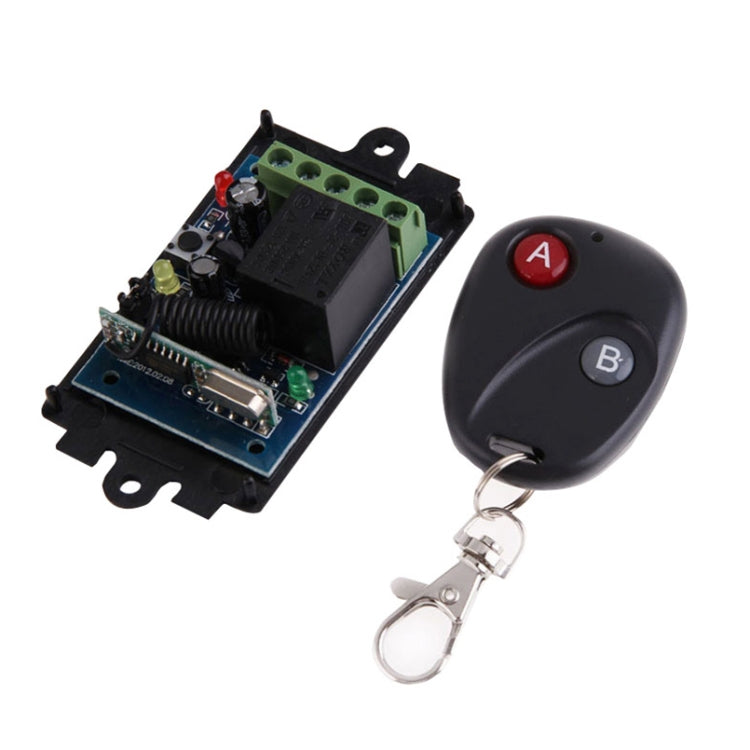 Comutador Remoto RF Sem Fios DC 12V 1 Canal com Receptor de Código de Aprendizagem + Transceptor de Controlo Remoto com 2 Botões