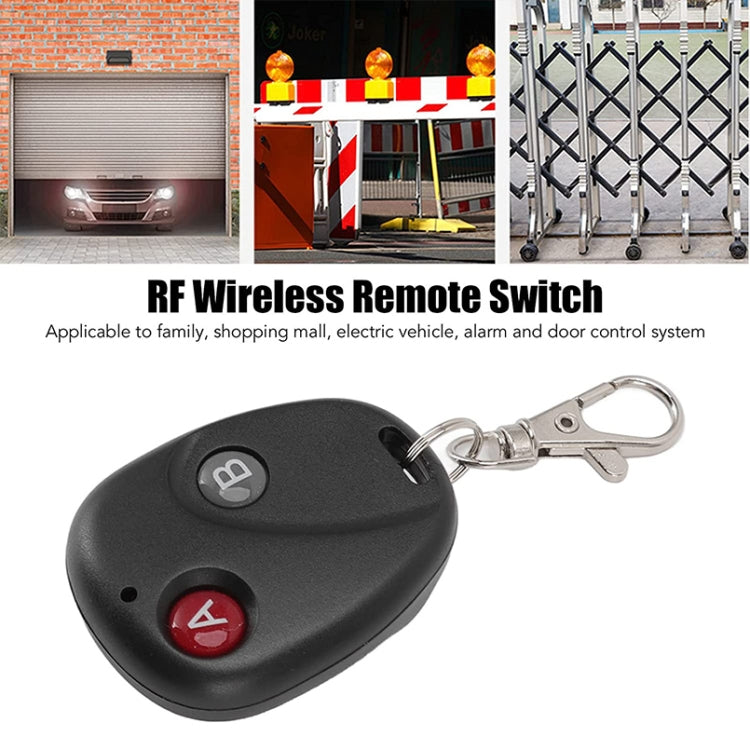 Comutador Remoto RF Sem Fios DC 12V 1 Canal com Receptor de Código de Aprendizagem + Transceptor de Controlo Remoto com 2 Botões