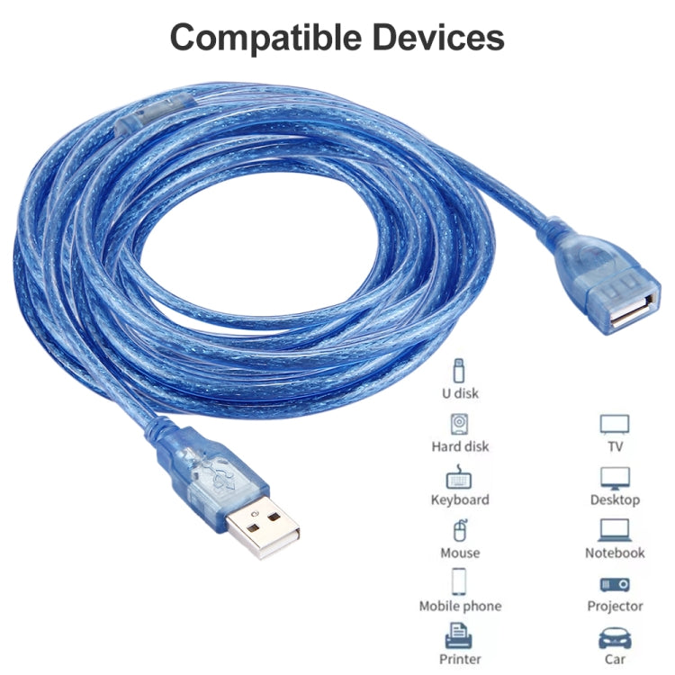 Cabo de Extensão USB 2.0 AM para AF de Alta Velocidade, Comprimento: 10m, AM para AF (Alta Qualidade), Comprimento: 10m