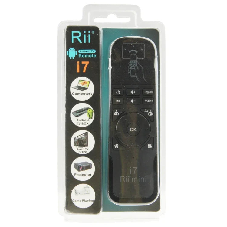 Teclado com comando remoto Rii i7 Mini Air Mouse sem fios para HTPC / Android TV Box / Xbox360, Rii i7