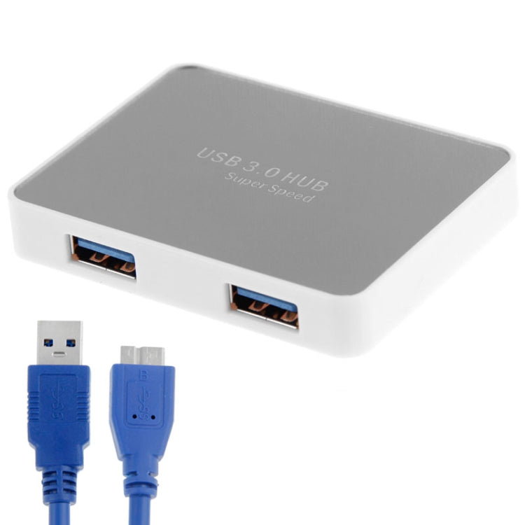 Hub USB 3.0 Super Rápido CR-H302 com 4 Portas e Superfície Espelhada + Cabo de Transmissão USB 3.0 de 60cm, H302 Branco, H302 Preto