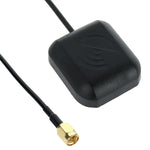 Antena GPS Ativa para Veículo Receptor Base Magnética Adaptador de Montagem Aérea Conector SMA Macho, Comprimento do Cabo: 3m, Conector SMA Macho