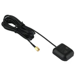 Antena GPS Ativa para Veículo Receptor Base Magnética Adaptador de Montagem Aérea Conector SMA Macho, Comprimento do Cabo: 3m, Conector SMA Macho