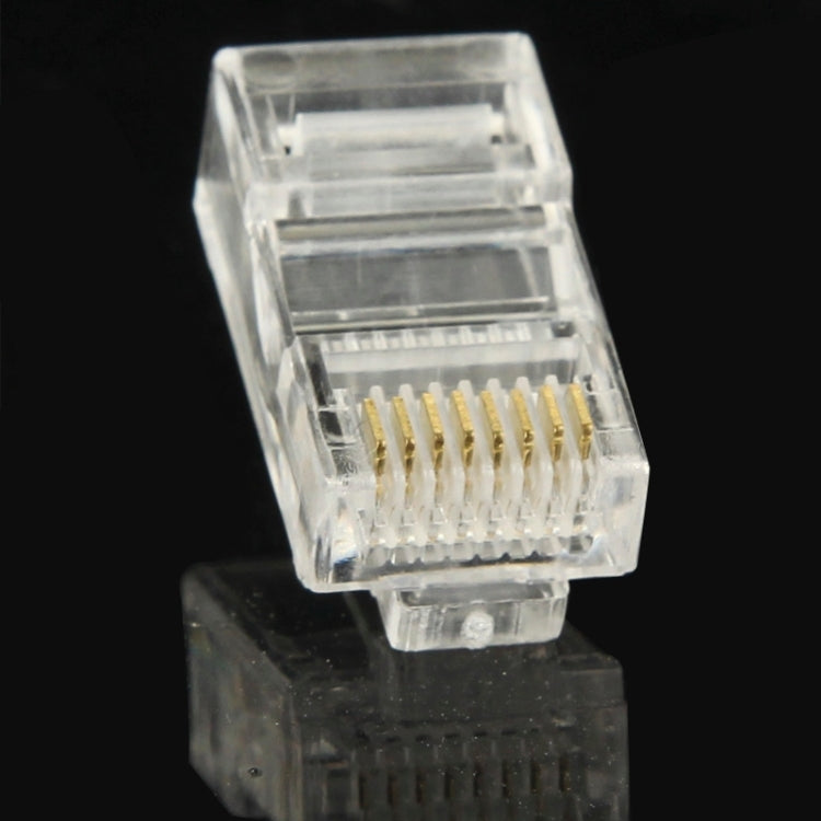 100 unidades / Pacote Conector Modular RJ45, Ouro: 3u, Ouro: 3u