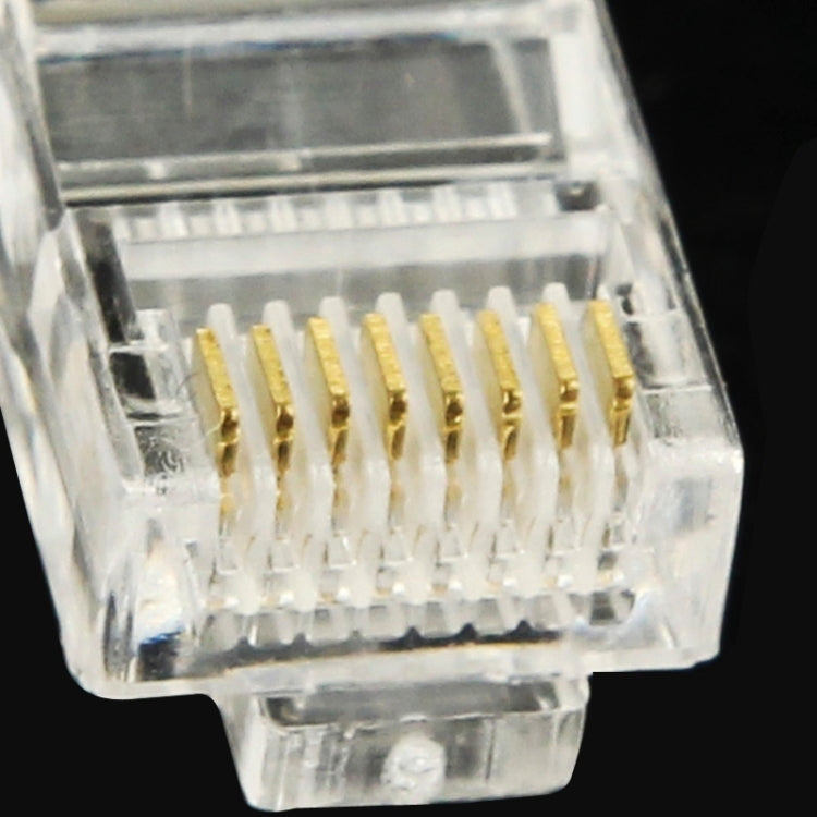 100 unidades / Pacote Conector Modular RJ45, Ouro: 3u, Ouro: 3u