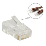 100 unidades / Pacote Conector Modular RJ45, Ouro: 3u, Ouro: 3u