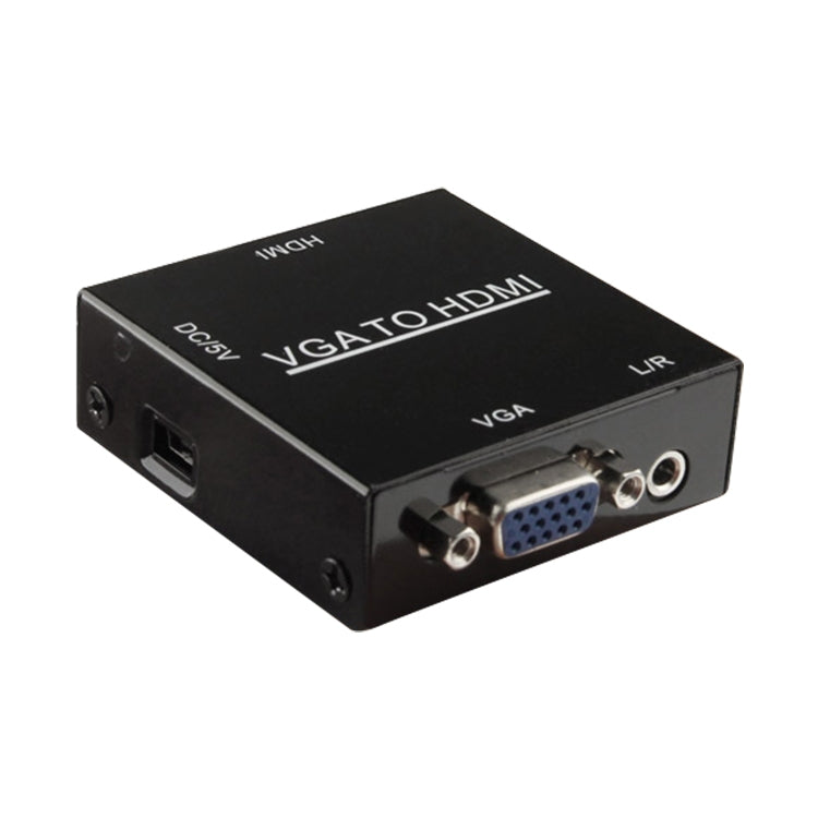 Caixa Escaladora Mini VGA HDMI 1080P HD com Áudio Vídeo Conversor Digital para PC / HDTV, HD 1080P