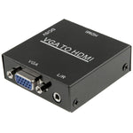 Caixa Escaladora Mini VGA HDMI 1080P HD com Áudio Vídeo Conversor Digital para PC / HDTV, HD 1080P